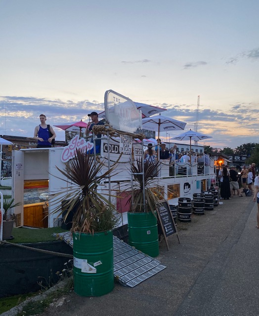 outdoor bar in hackney wick