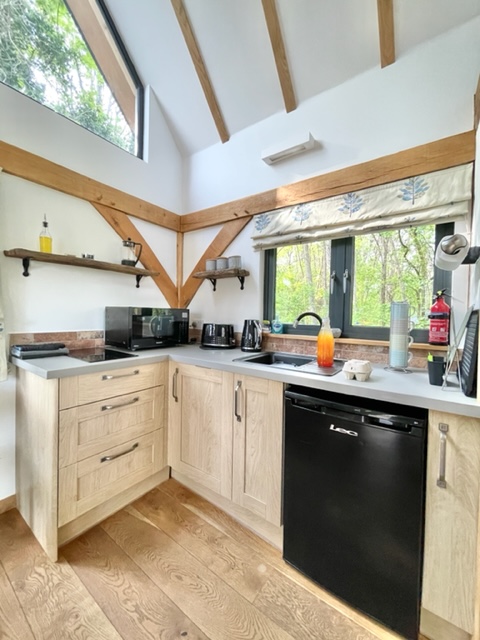 cabin with a hot tub in east sussex